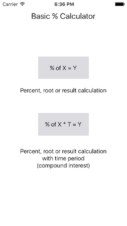 Basic Percent Calculator