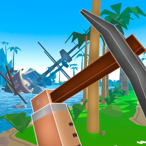 Pixel Pirate Island Survival Simulator 3D Icon