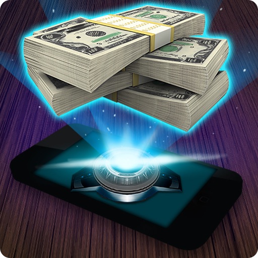 3D Hologram Cash Money Joke Icon