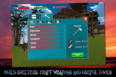 Zombie Tropic Island Survival Simulator Full screenshot 3