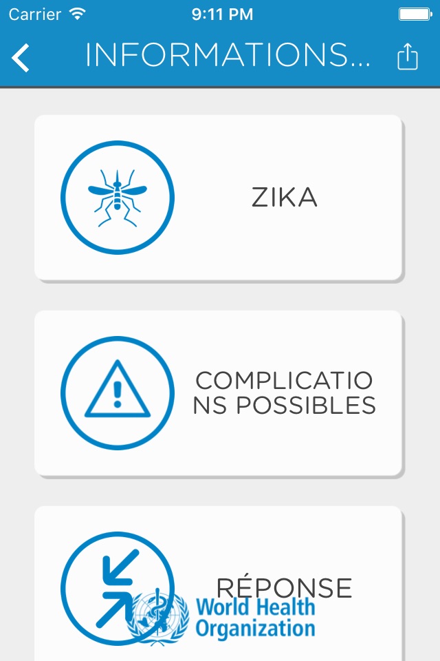 WHO Zika App screenshot 2