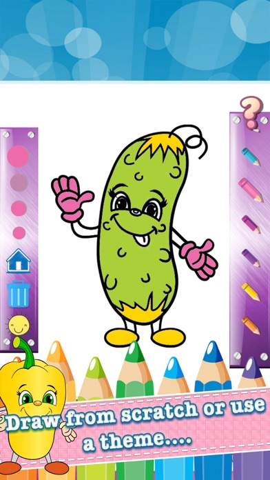 Livre Coloriage Dessin Légumes - caricature mignonne art idées pages pour les enfantsCapture d'écran de 3