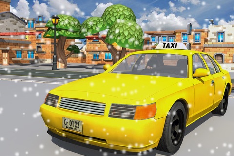 Winter Taxi Parking Simulator - taxi driver games,parking games screenshot 3