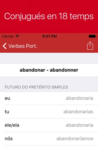 Portuguese Verb Conjugator Pro screenshot 3