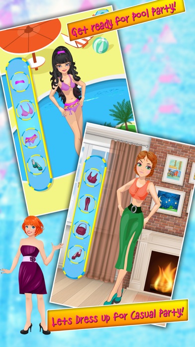 How to cancel & delete Super Star Girl Party Dress Up - Pool, Formal, Beach parties and Red Carpet Fashion Show Game from iphone & ipad 4