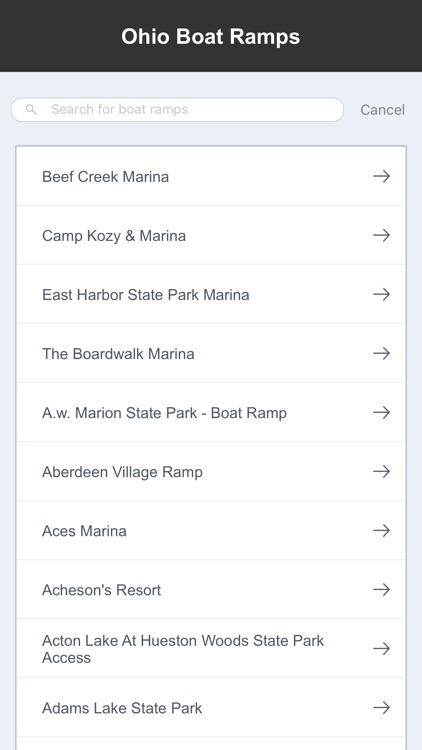 Ohio Boat Ramps