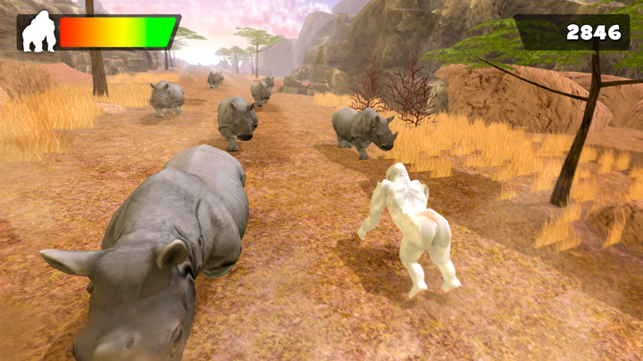 超级 大猩猩 猴 丛林 逃亡 冒险 游戏 免费 screenshot 5