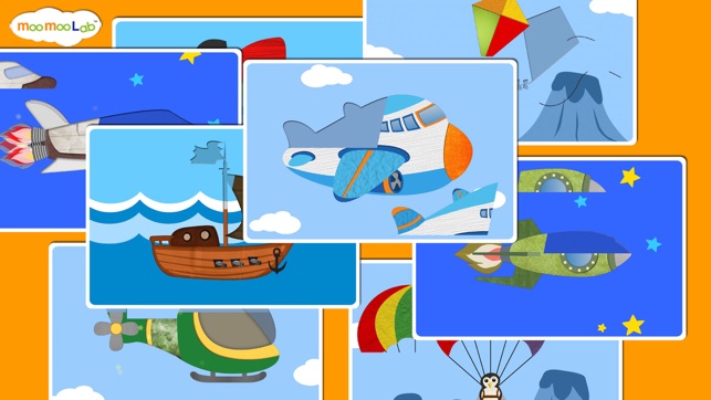 火箭，飛機，船- 兒童益智遊戲，圖畫，拼圖活動（英語，國語）by Moo Moo Lab(圖5)-速報App