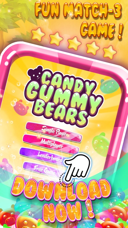 Candy Gummy Bears Match-3 - drop the yummy kids game mania hd free screenshot-4