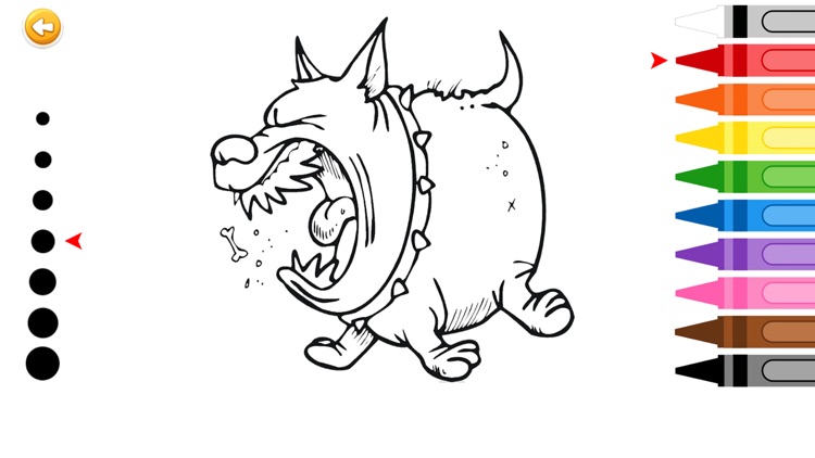 Cute Dog Drawings & Finger Coloring Pages for Kids