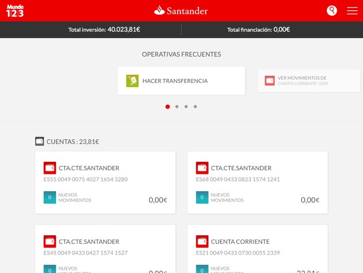 Santander Tablet
