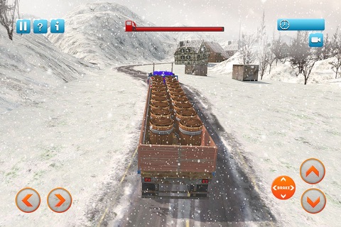 Off-Road Snow Hill Truck 3D - 18 Wheeler Transporter Trailer Simulation screenshot 2