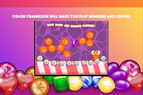 Color Chameleon Counts Candies screenshot 2