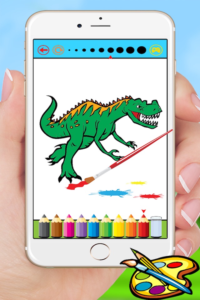 Dinosaur Dragon Coloring Book - Dino Drawing for Kids Free screenshot 3