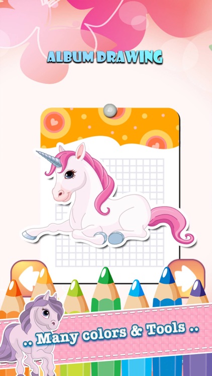 Little Unicorn Drawing Coloring Book - Cute Caricature Art Ideas pages for kids