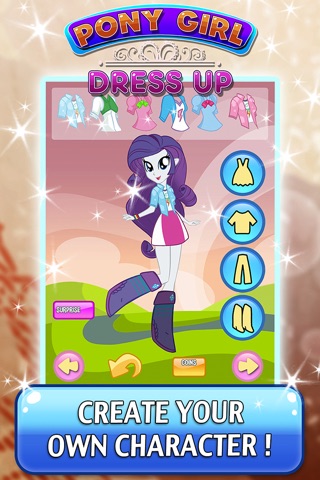 Monster Characters Dress Up Games - My Equestrian little queen pony Edition For Girl screenshot 2