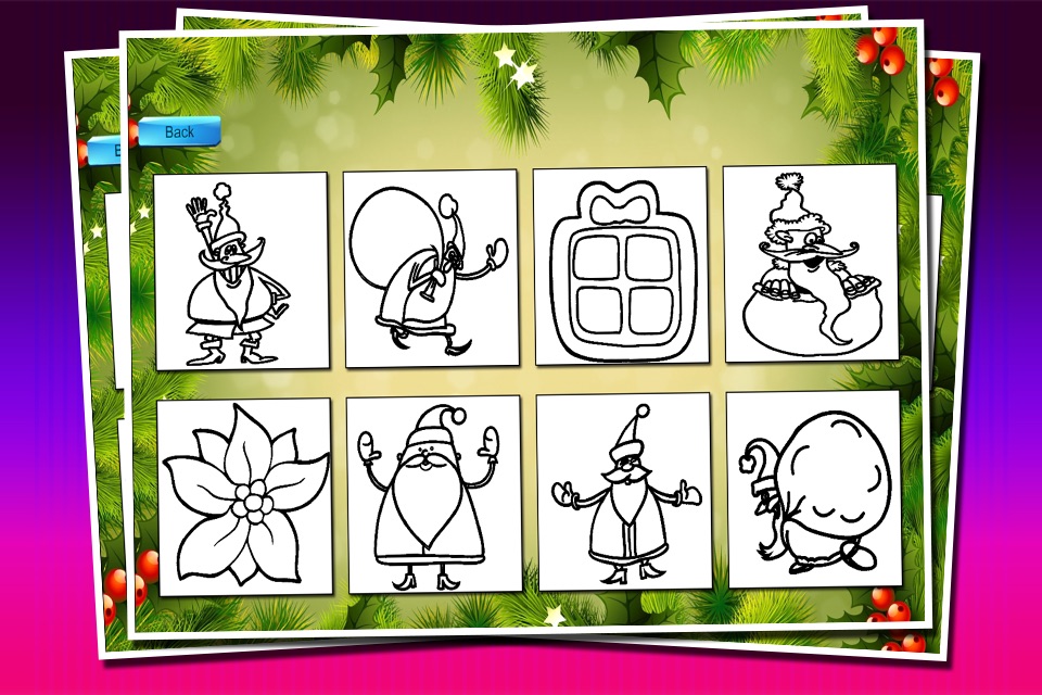 Christmas coloring pages : Paint Your Santa Reindeer Christmas tree and Gift screenshot 4