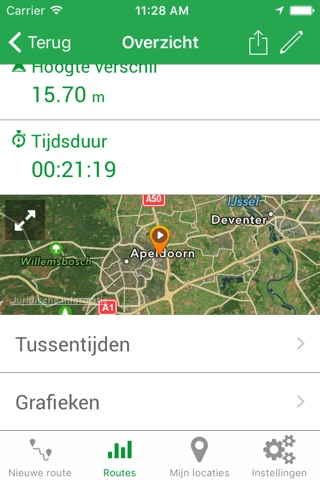 Afstand - wandel, hardloop & fiets GPS tracker screenshot 4