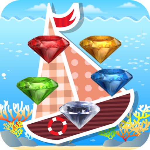 Sea Diamond - Crazy diamond stars pop crush game icon