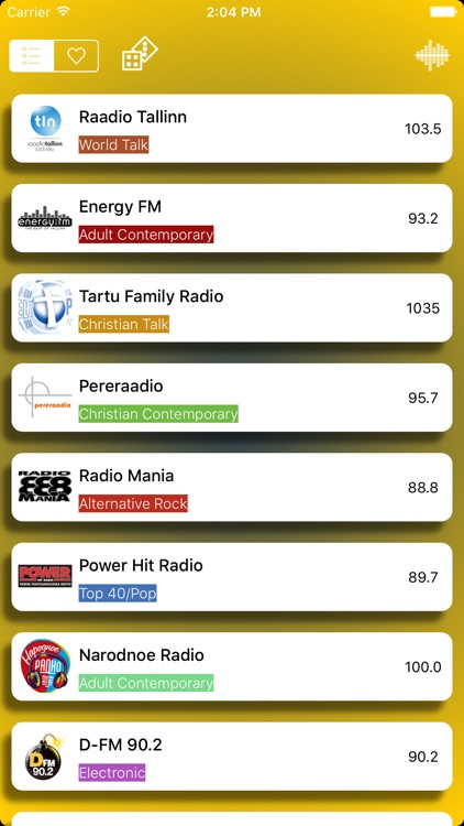 Radio Estonia FM (Estonia Radios, Radio Eesti) - Include Star FM Eesti, Raadio Elmar , Raadio Kuku , Power Hit Radio