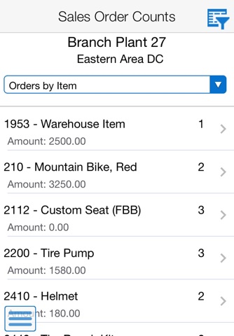Sales Order Counts Smartphone for JDE E1 screenshot 3