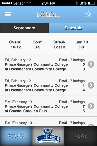 PGCC Owls Front Row screenshot 3