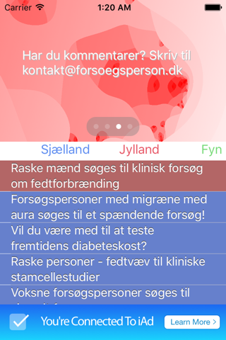 Forsøgsperson.dk screenshot 3