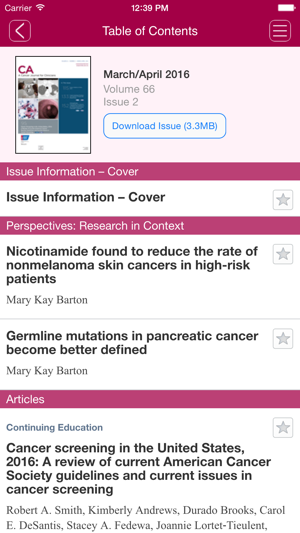 CA: A Cancer Journal for Clinicians(圖5)-速報App