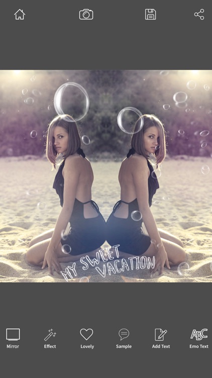 Bokeh Mirror effects for pictures, Photo editor free app - Bokeh Mirror Effect