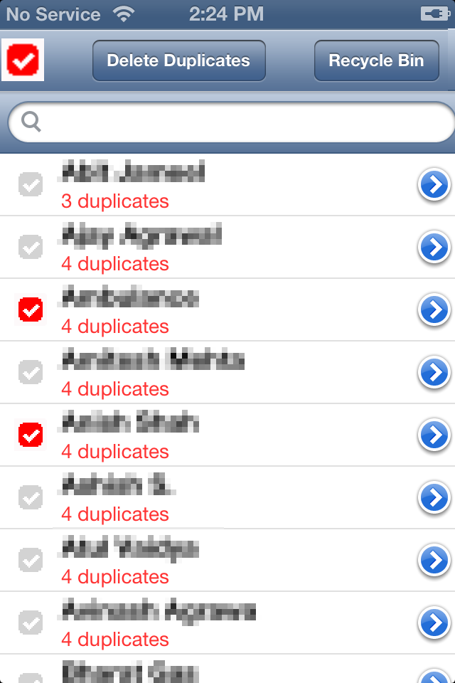 Show Duplicate Contacts
