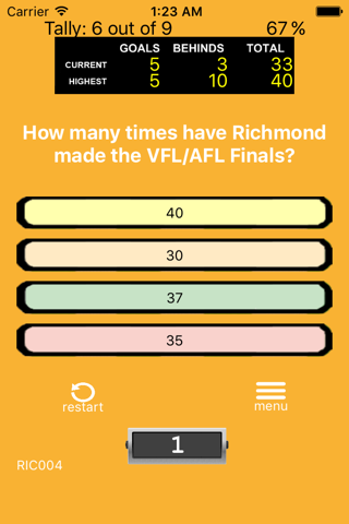 AFL Trivia - Richmond Tigers screenshot 4