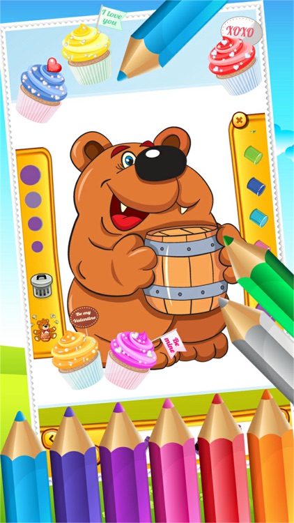 Teddy Bear Coloring Book Drawing for Kid Games