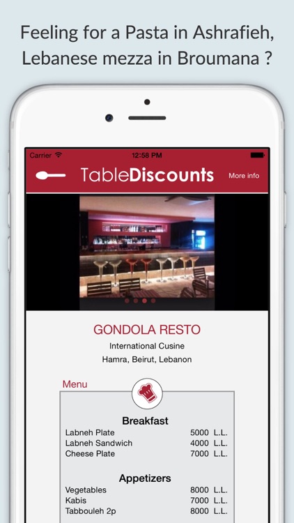 Table Discounts