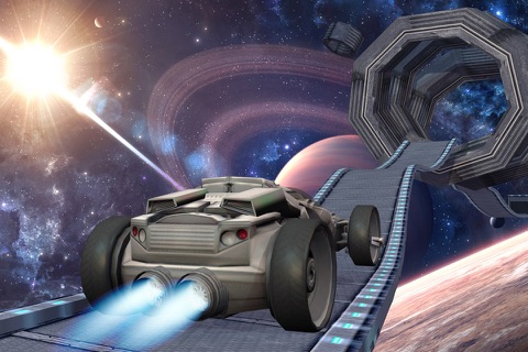 Jet Car Stunt Zone in space 3D screenshot 2