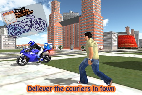 Postman Courier Moto Bike Rider Delivery Boy Simulator screenshot 2