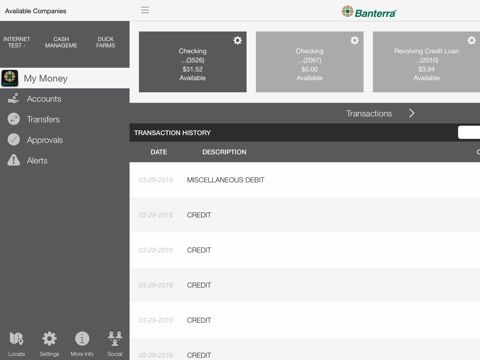 Banterra Business for iPad screenshot 2