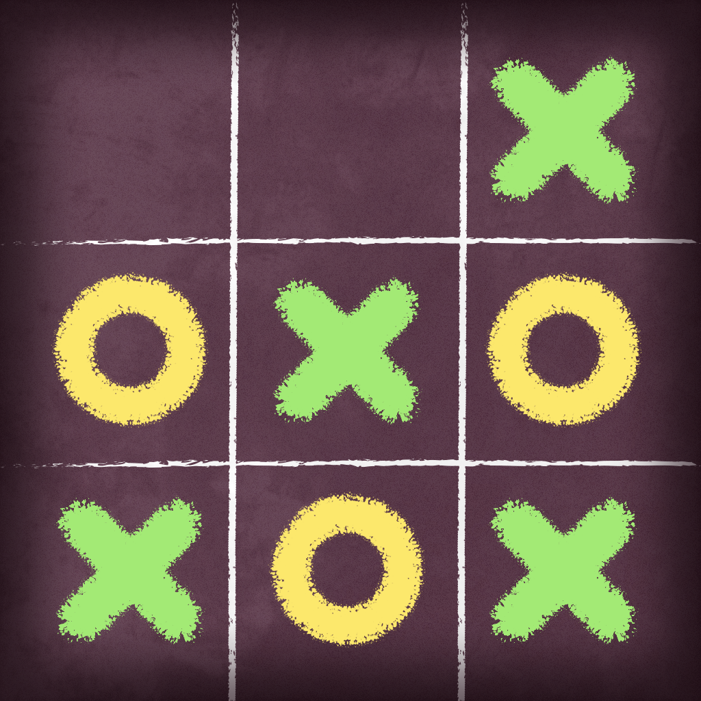 Tic Tac Toe Free Glow - 2 player online multiplayer board game with friends App Icon