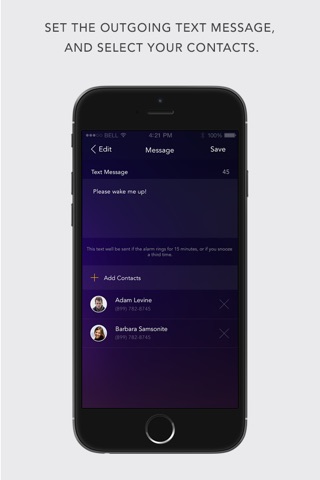 WakeMeApp - Alarm + Text screenshot 3
