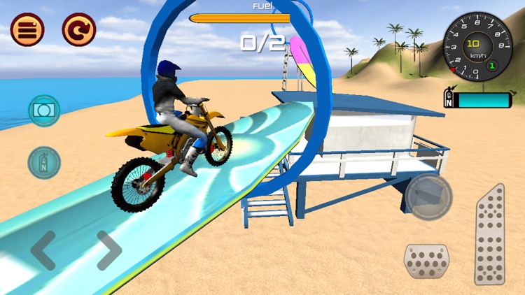 Motocross Beach Jumping 2 - Motorcycle Stunt & Trial Game