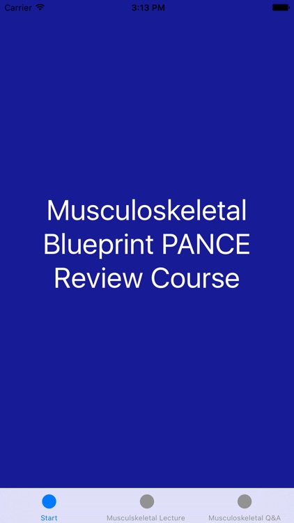 Musculoskeletal Blueprint PANCE PANRE Review Course