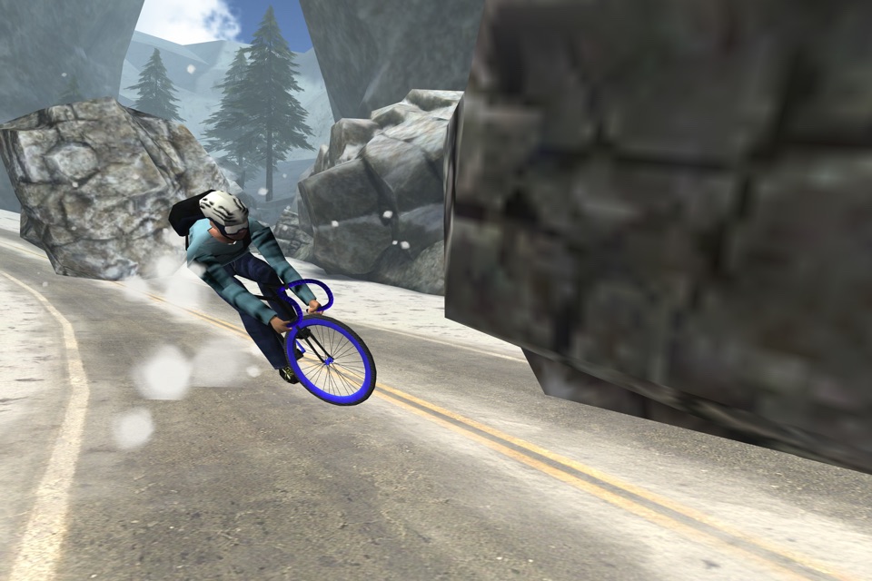 3D Winter Road Bike Racing - eXtreme Snow Mountain Downhill Race Simulator Game FREE screenshot 4