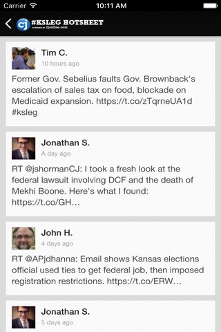 Kansas Legislature Hotsheet screenshot 2