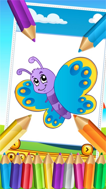 Butterfly Fairy and Bugs Coloring Book Drawing for Kid Games screenshot-3