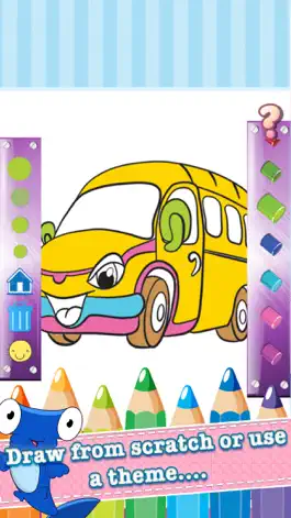 Game screenshot Car Drawing Coloring Book - Cute Caricature Art Ideas pages for kids hack