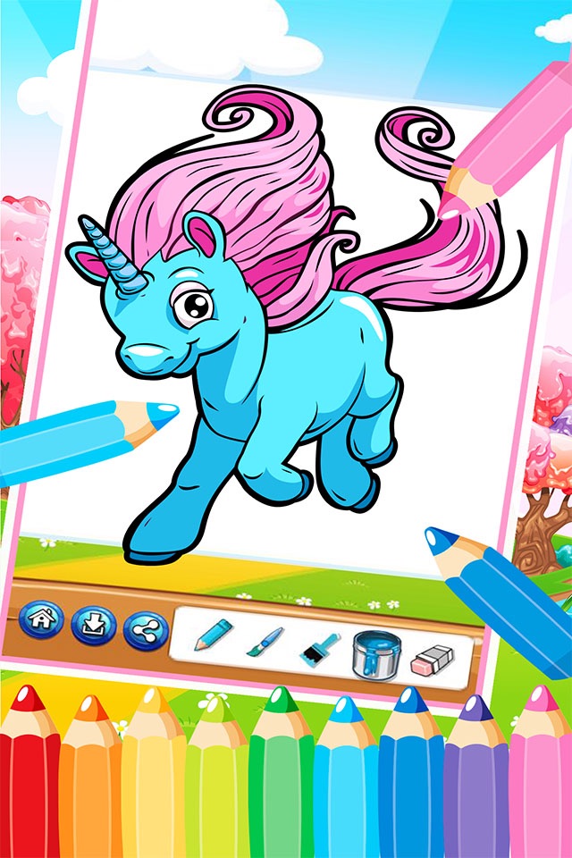 princess pony free printable coloring pages for girls kids screenshot 3