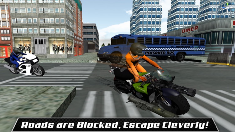 Prison Escape: Traffic Police Chase Motorbike Rider screenshot-4