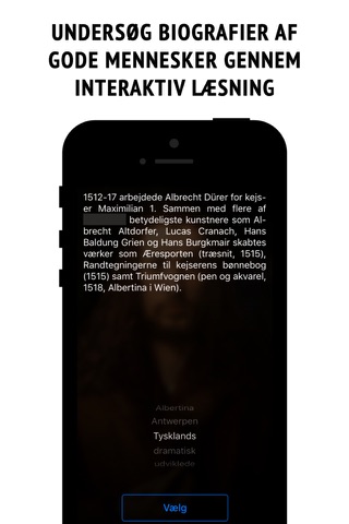 Durer - interactive biography screenshot 2