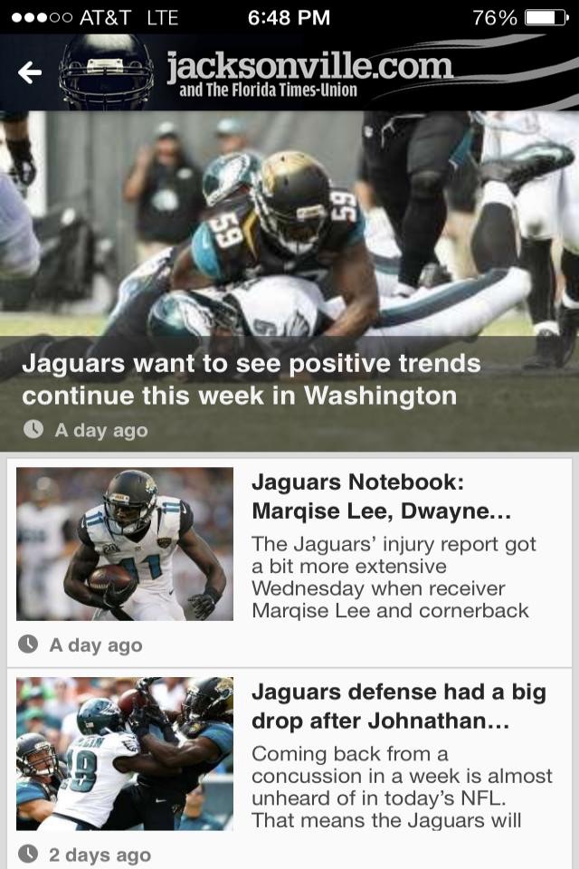 Jacksonville Jaguars - Florida Times-Union screenshot 3