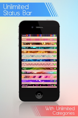 Fancy Status Bar Wallpapers - Custom theme backgrounds with colorful top overlays screenshot 2