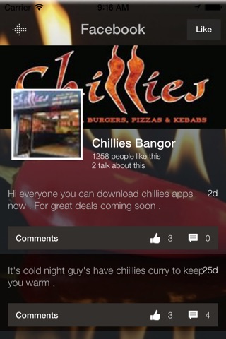 Chillies Bangor screenshot 2